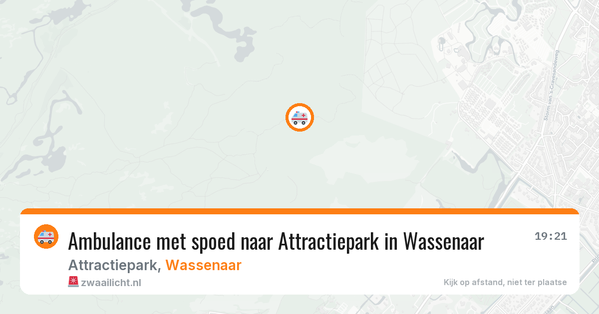 Ambulance met spoed naar Attractiepark in Wassenaar — 14 aug 2026