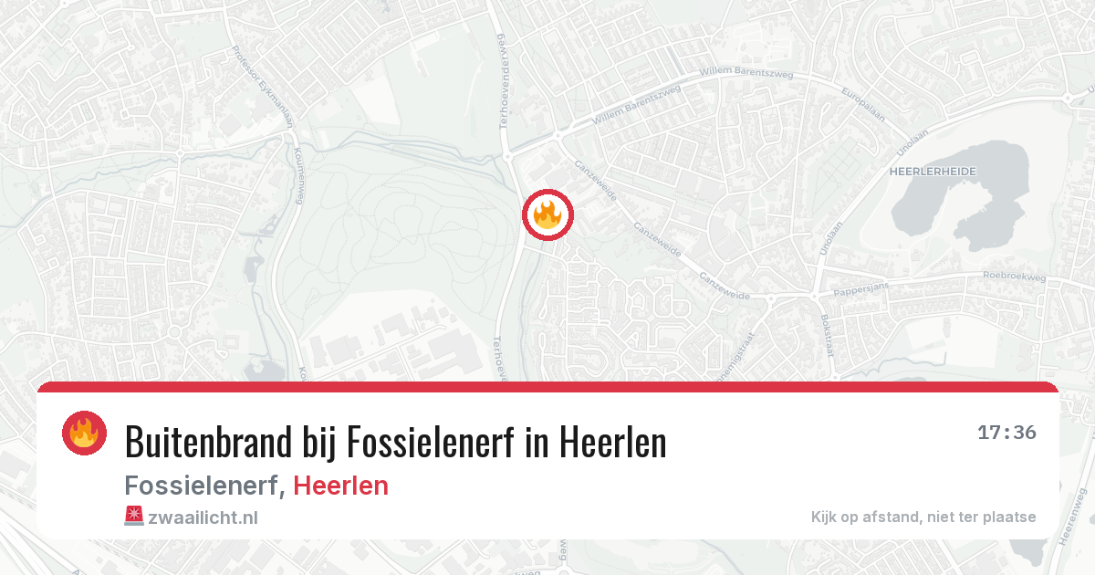 Buitenbrand bij Fossielenerf in Heerlen — 26 jun 2026