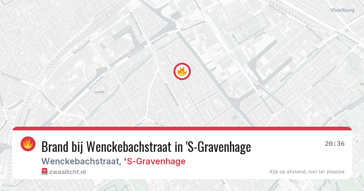 Brand bij Wenckebachstraat in 'S-Gravenhage — 1 aug 2026