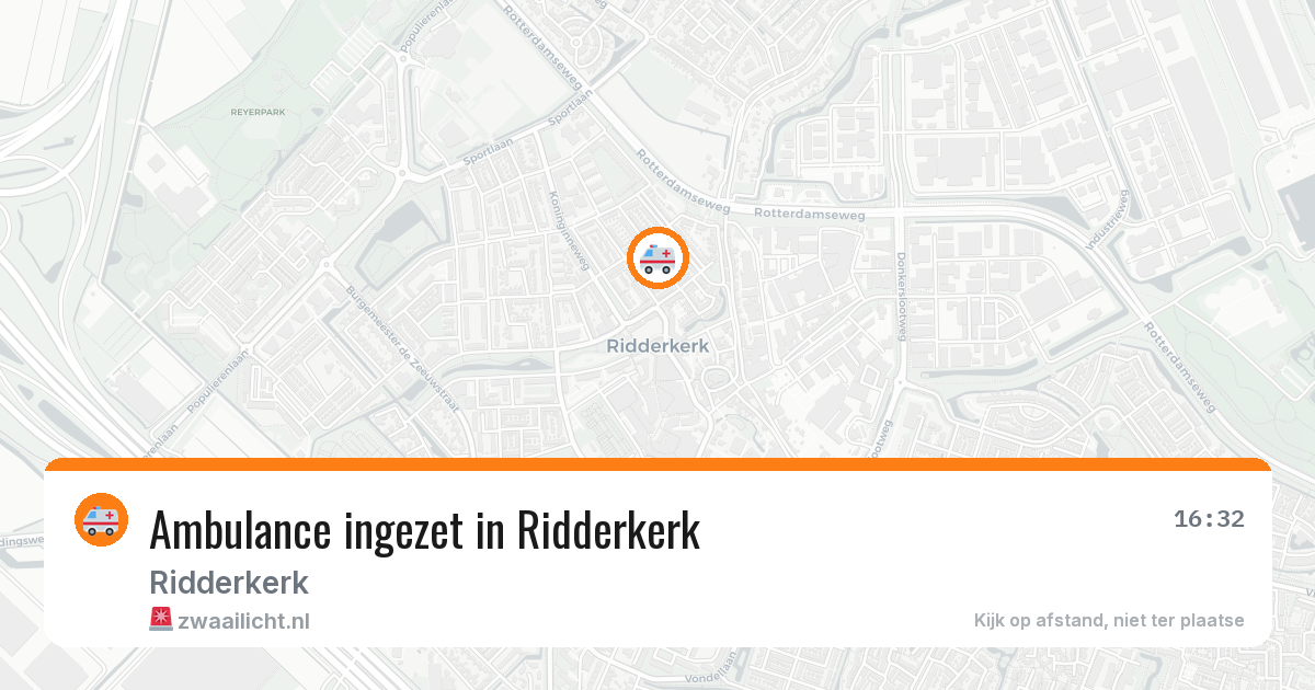 Ambulance ingezet in Ridderkerk — 21 mei 2026