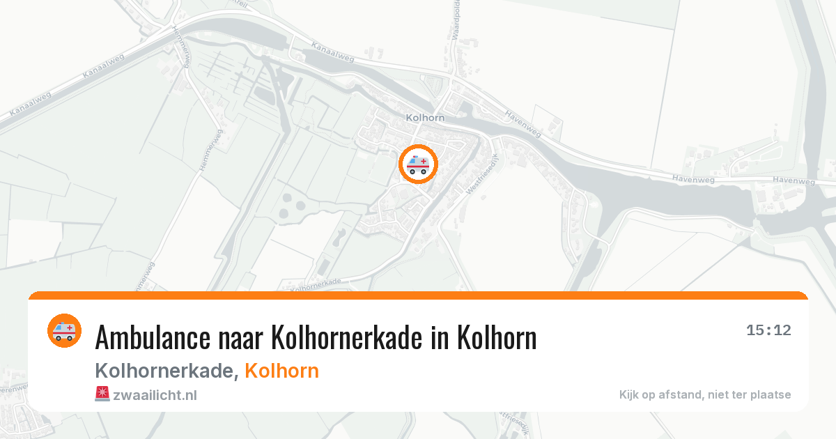 Ambulance naar Kolhornerkade in Kolhorn — 25 apr 2026