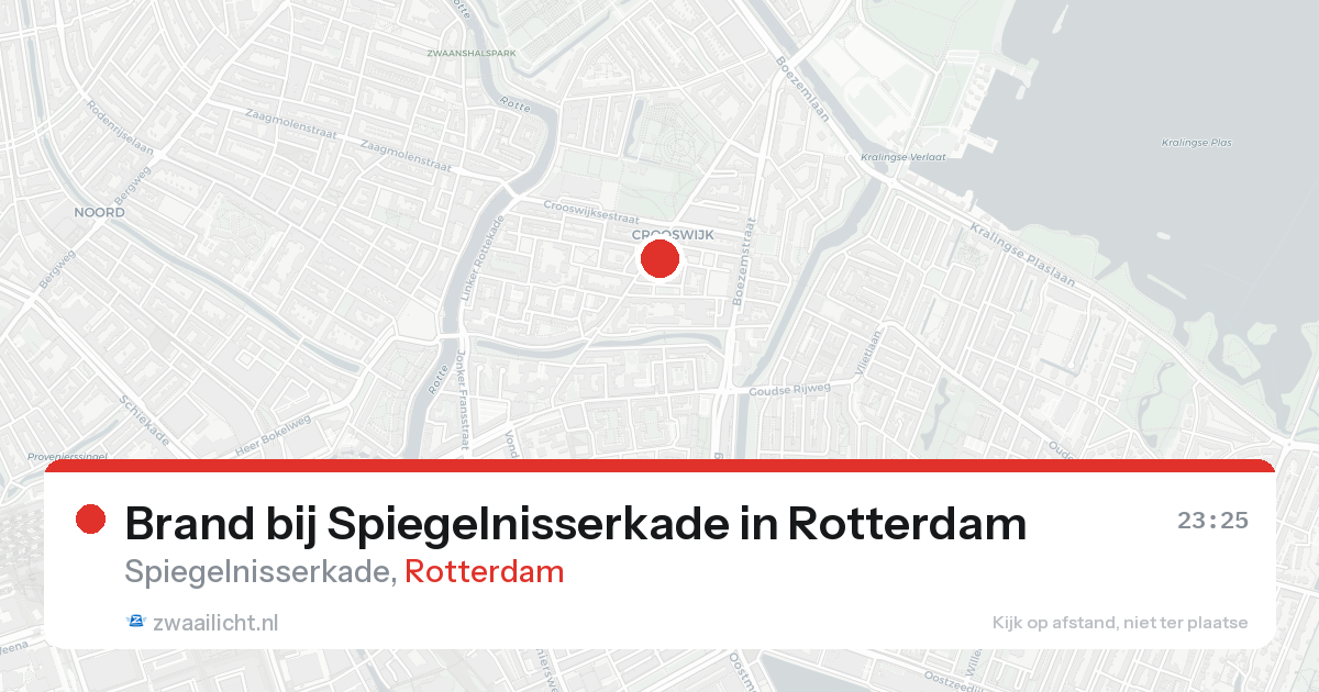 Brand bij Spiegelnisserkade in Rotterdam — 20 aug 2026