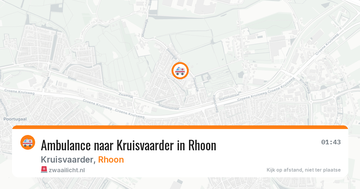 Ambulance naar Kruisvaarder in Rhoon — 25 mei 2026