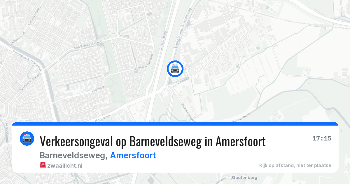 Verkeersongeval op Barneveldseweg in Amersfoort — 30 jul 2026