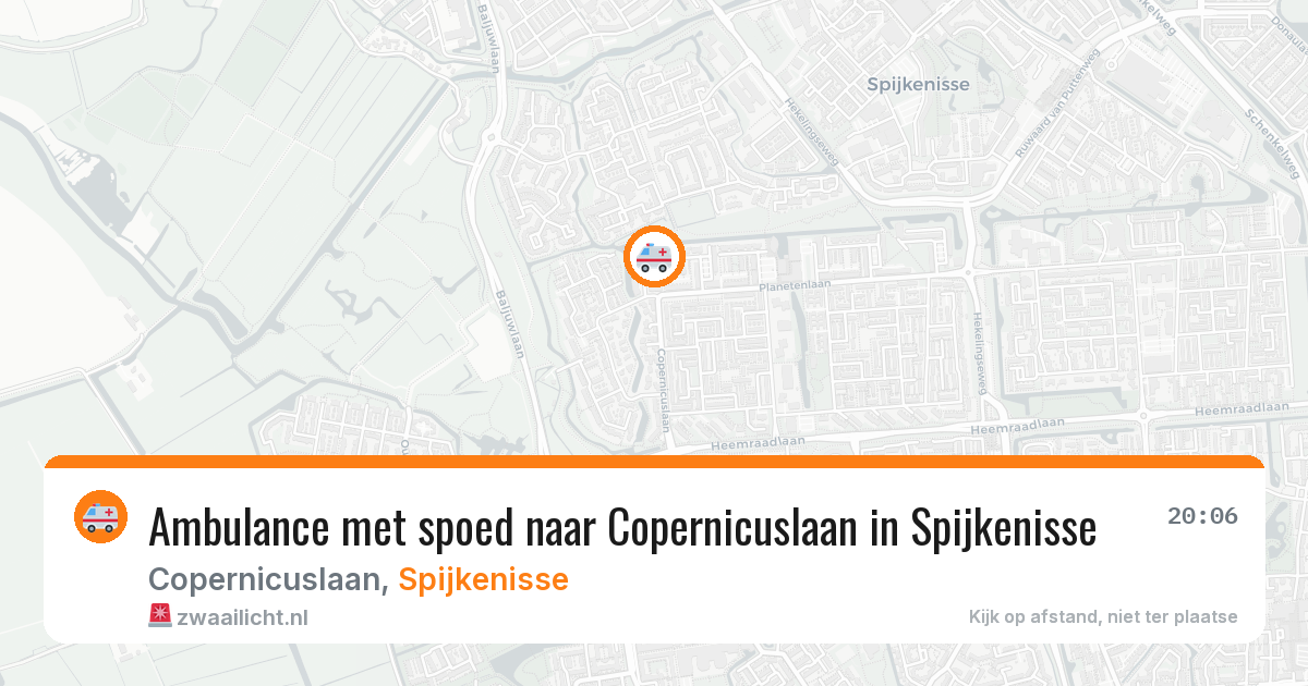 Ambulance met spoed naar Copernicuslaan in Spijkenisse — 23 mrt 2026