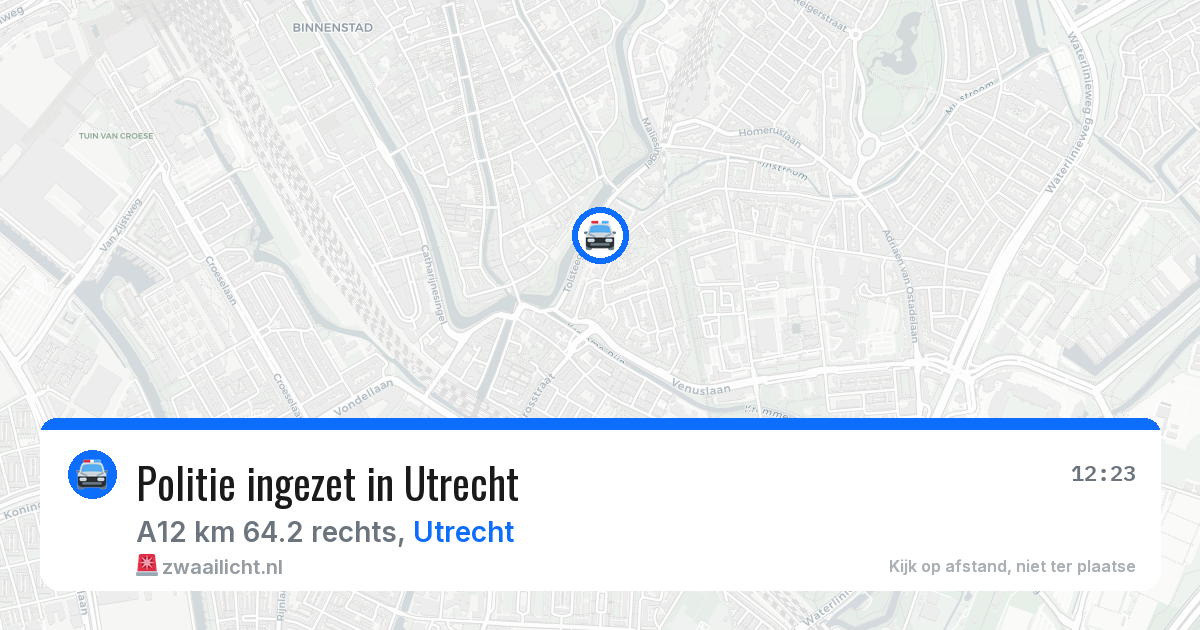 Politie ingezet in Utrecht — 25 jun 2026 | 🚨 Zwaailicht.nl