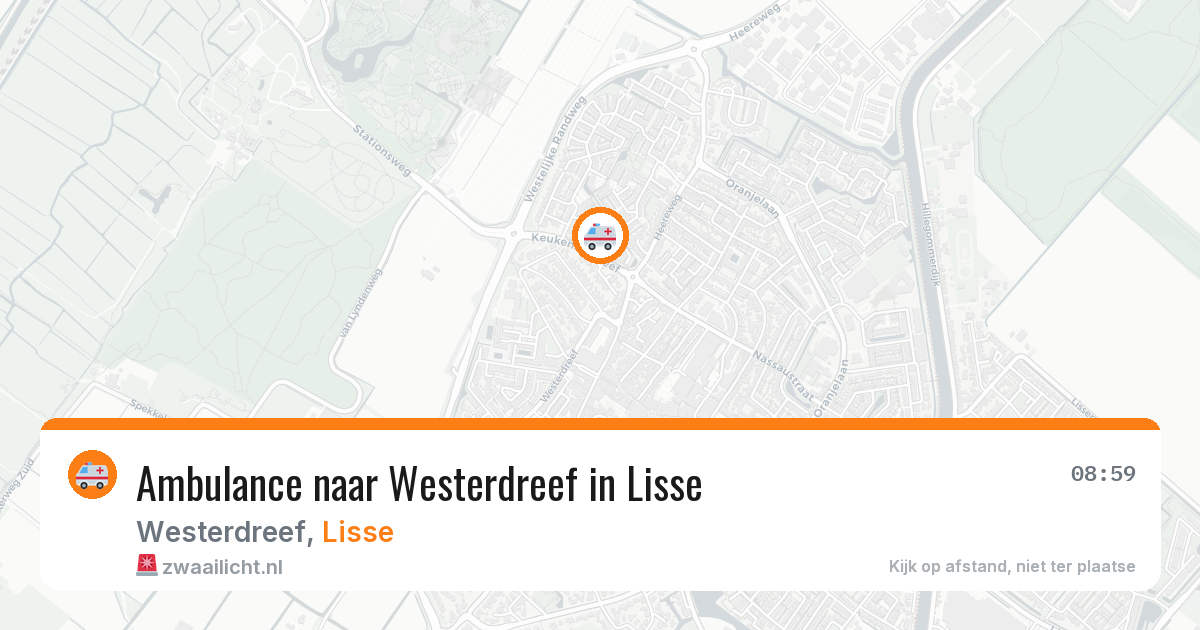 Ambulance naar Westerdreef in Lisse — 26 mei 2026