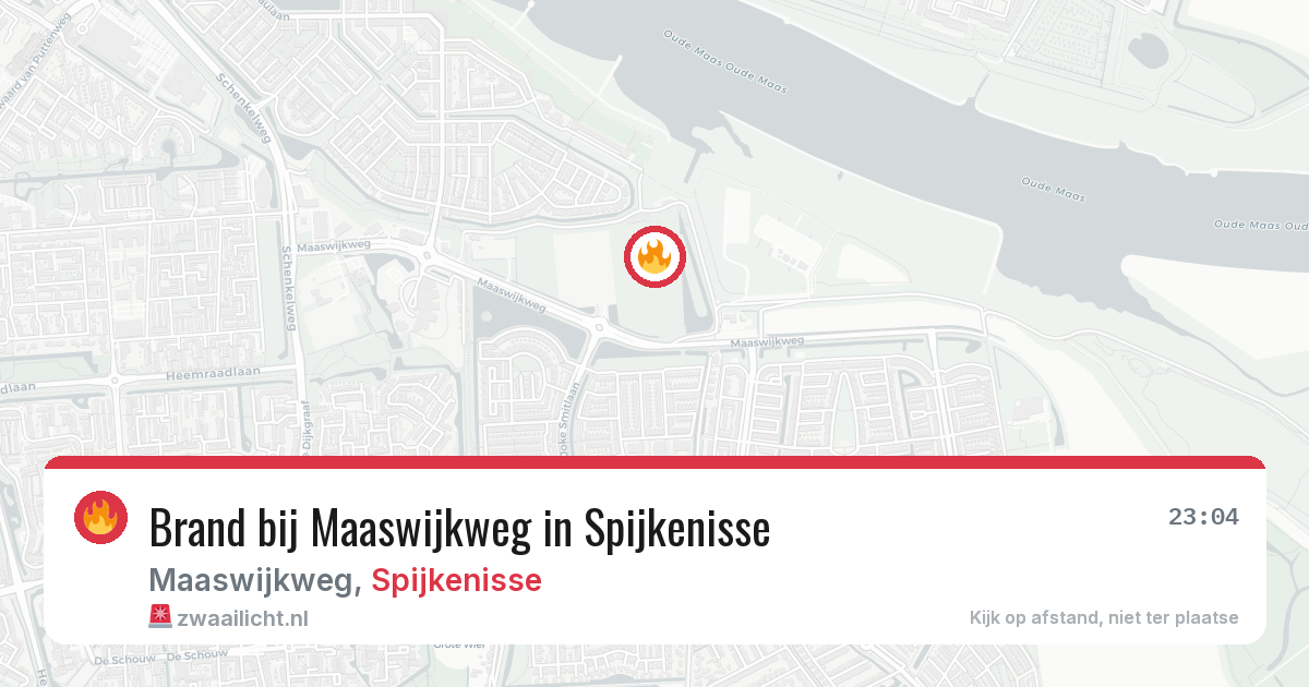 Brand bij Maaswijkweg in Spijkenisse — 11 aug 2026