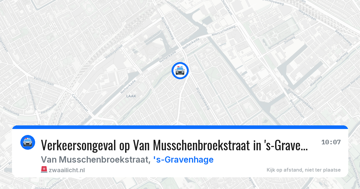 Verkeersongeval op Van Musschenbroekstraat in 's-Gravenhage — 14 jul 2026