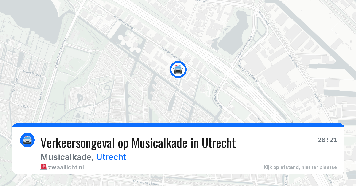 Verkeersongeval op Musicalkade in Utrecht — 19 jan 2026