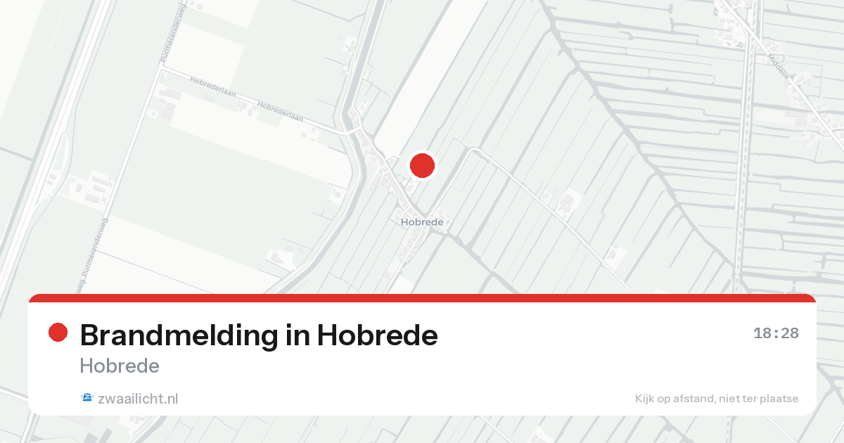 Brandmelding in Hobrede — 8 aug 2026
