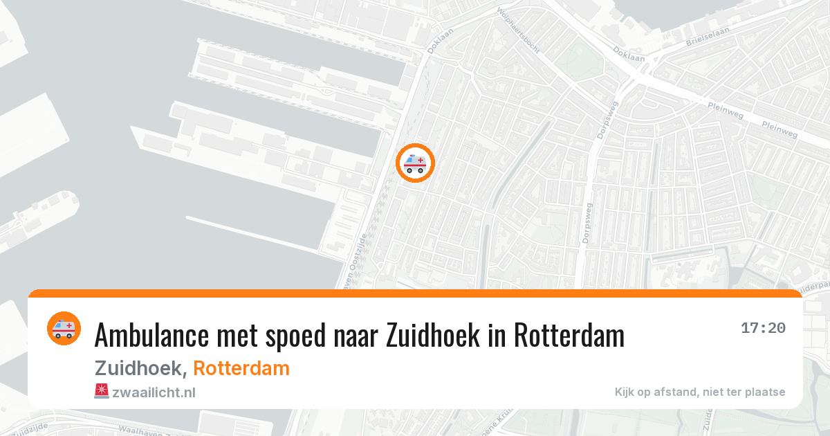 Ambulance met spoed naar Zuidhoek in Rotterdam — 22 mrt 2026