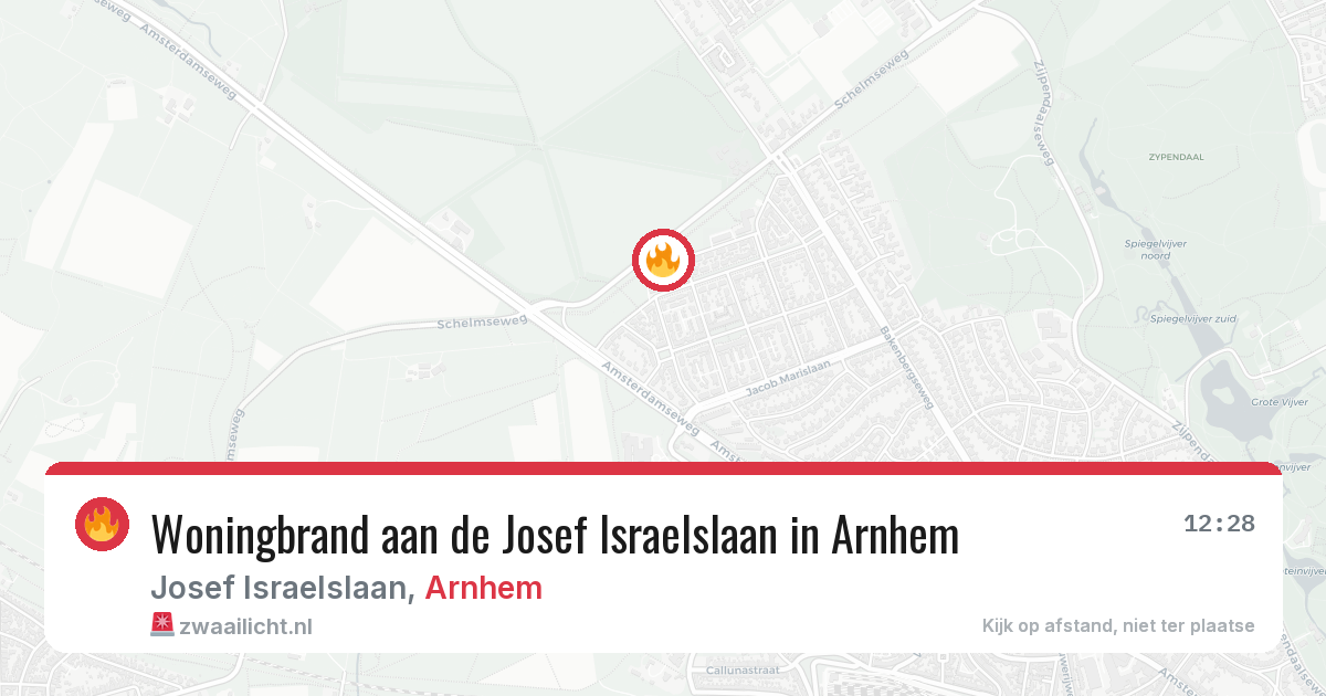 Woningbrand aan de Josef Israelslaan in Arnhem — 11 jul 2026