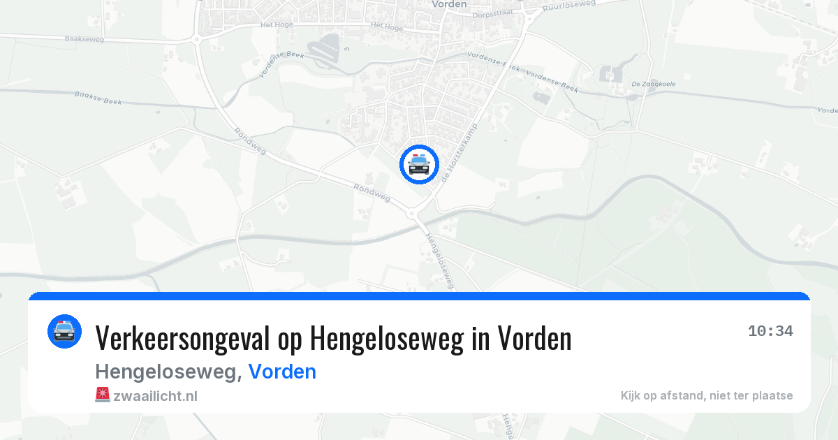 Verkeersongeval op Hengeloseweg in Vorden — 8 jul 2026