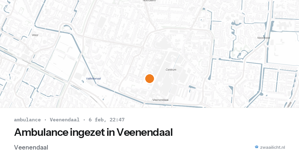 Ambulance ingezet in Veenendaal — 6 feb 2026