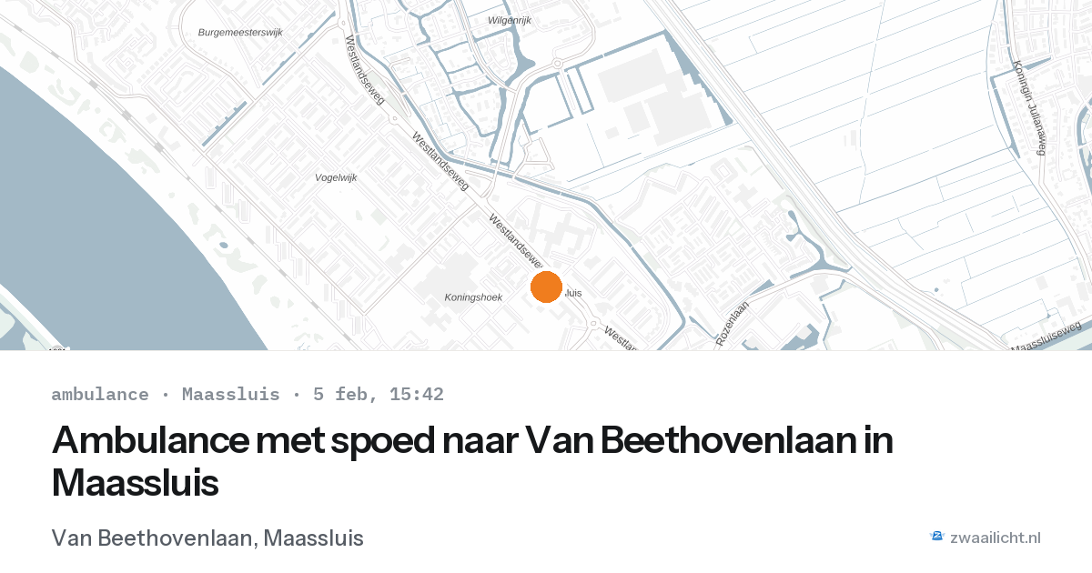 Ambulance met spoed naar Van Beethovenlaan in Maassluis — 5 feb 2026