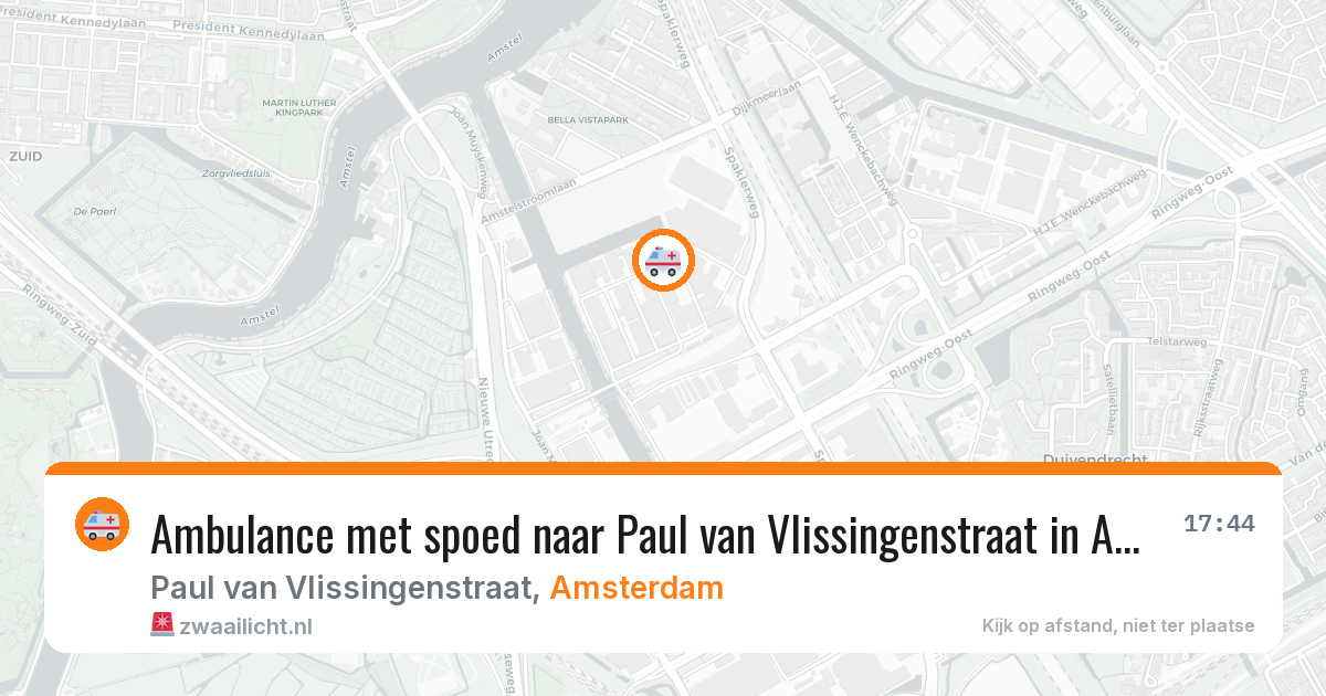 Ambulance met spoed naar Paul van Vlissingenstraat in Amsterdam — 26 jul 2026