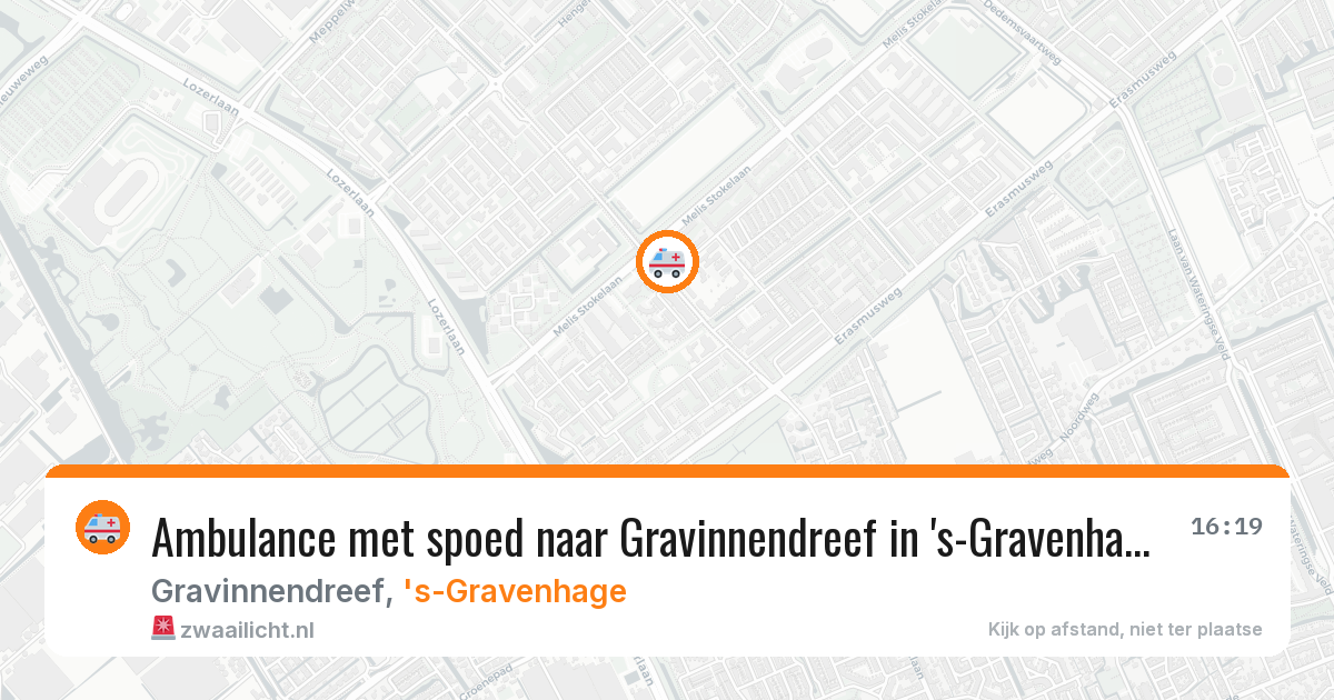 Ambulance met spoed naar Gravinnendreef in 's-Gravenhage — 1 aug 2026