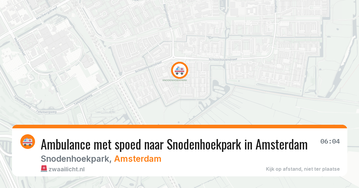 Ambulance met spoed naar Snodenhoekpark in Amsterdam — 1 aug 2026