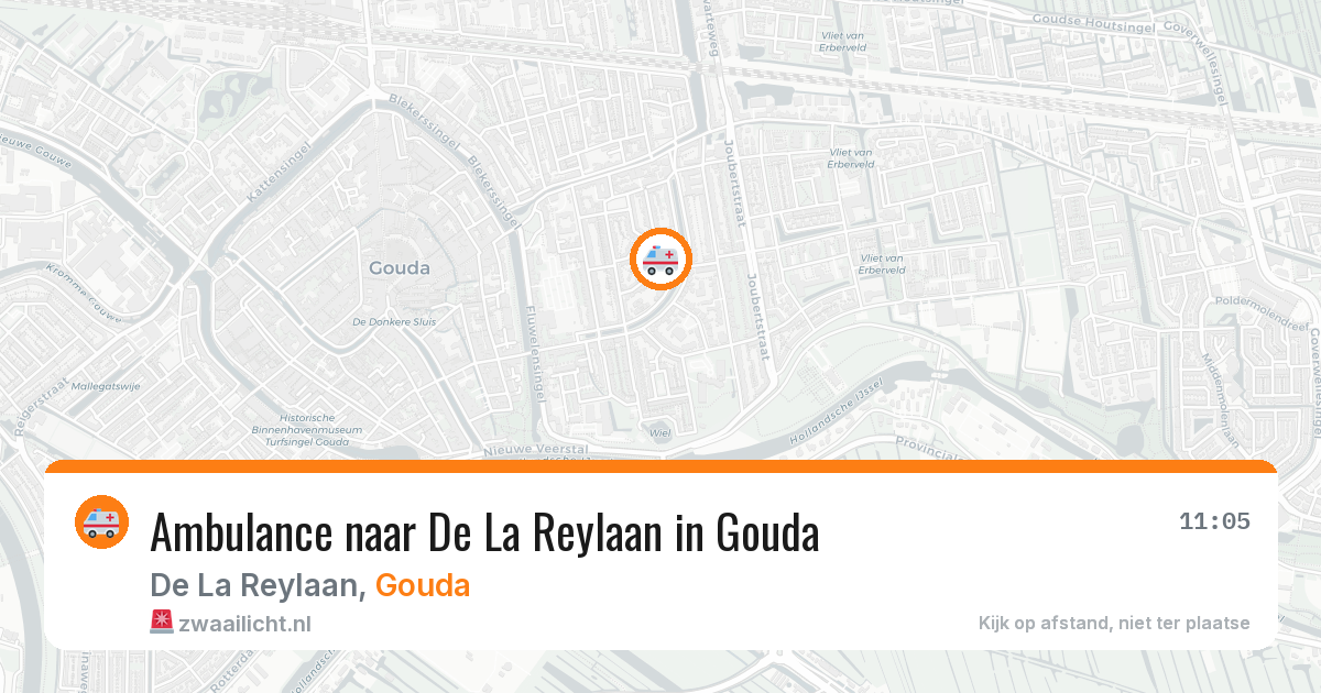 Ambulance naar De La Reylaan in Gouda — 20 jun 2026