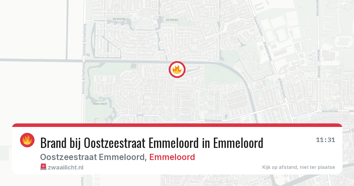 Brand bij Oostzeestraat Emmeloord in Emmeloord — 15 jun 2026