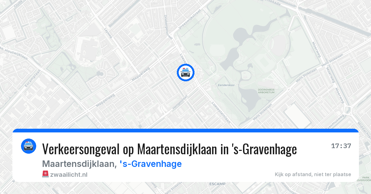 Verkeersongeval op Maartensdijklaan in 's-Gravenhage — 2 jul 2026