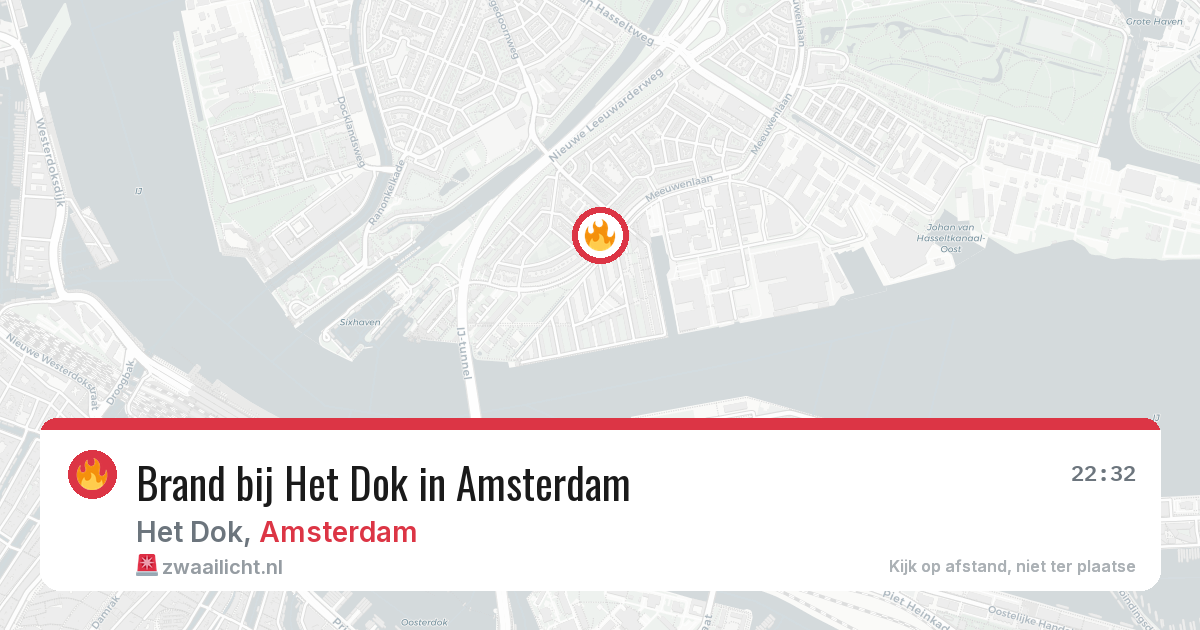Brand bij Het Dok in Amsterdam — 30 jun 2026