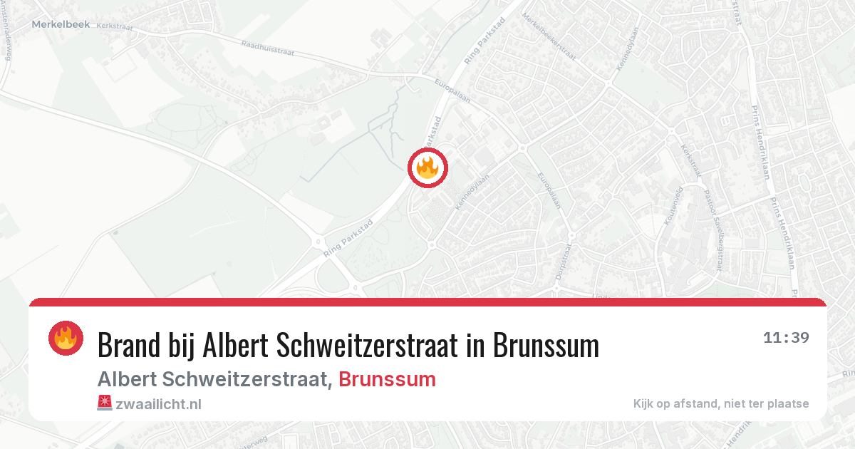 Brand bij Albert Schweitzerstraat in Brunssum — 21 jun 2026