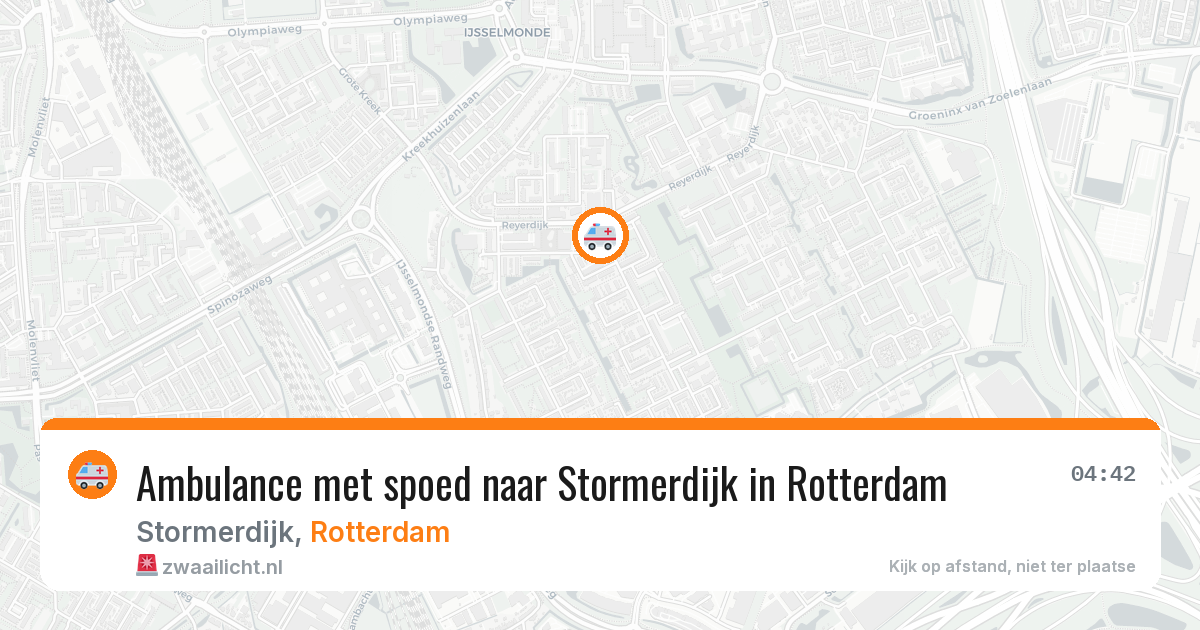 Ambulance met spoed naar Stormerdijk in Rotterdam — 14 mei 2026