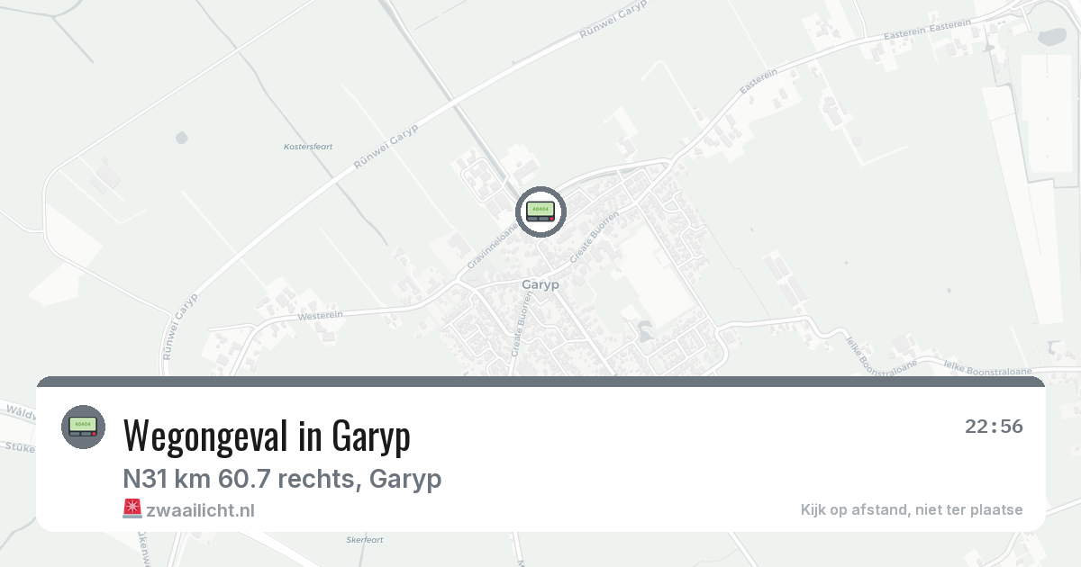 Wegongeval in Garyp — 15 feb 2026
