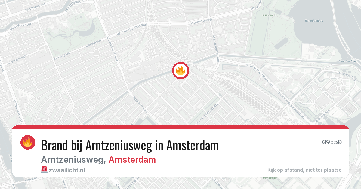 Brand bij Arntzeniusweg in Amsterdam — 22 mei 2026