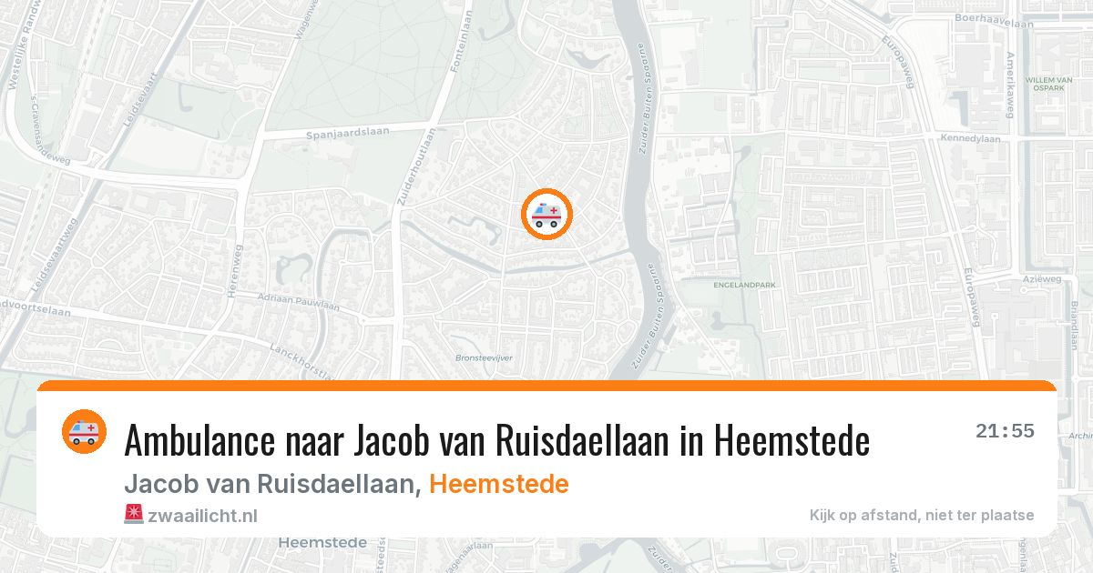 Ambulance naar Jacob van Ruisdaellaan in Heemstede — 29 jul 2026