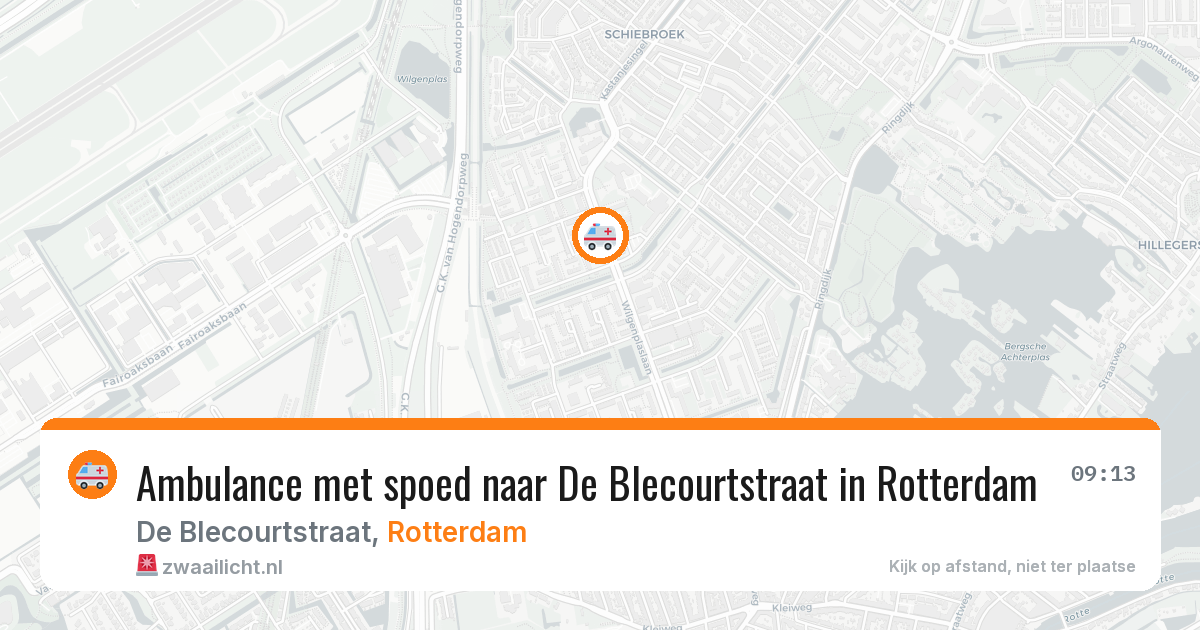 Ambulance met spoed naar De Blecourtstraat in Rotterdam — 22 mei 2026