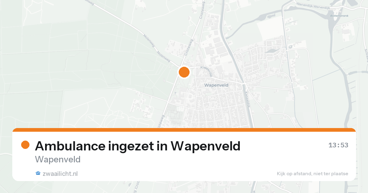 Ambulance ingezet in Wapenveld — 18 aug 2026