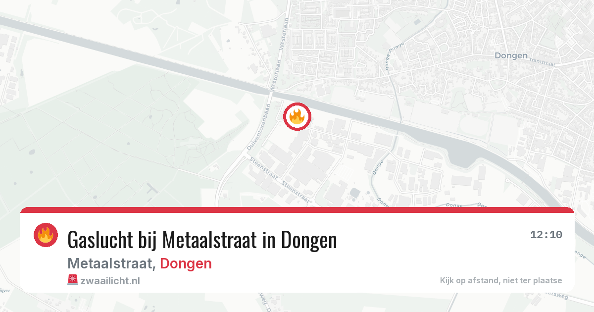 Gaslucht bij Metaalstraat in Dongen — 28 jul 2026
