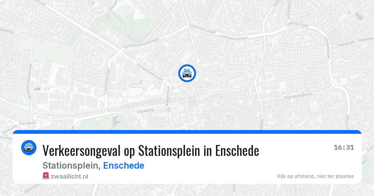 Verkeersongeval op Stationsplein in Enschede — 1 mei 2026