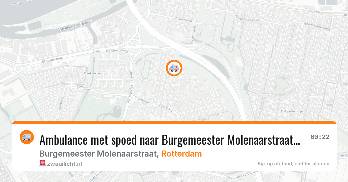 Ambulance met spoed naar Burgemeester Molenaarstraat in Rotterdam — 4 jul 2026