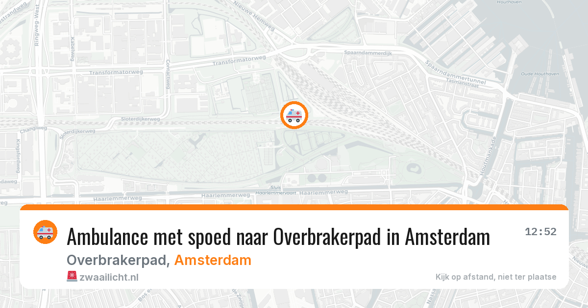 Ambulance met spoed naar Overbrakerpad in Amsterdam — 30 jun 2026