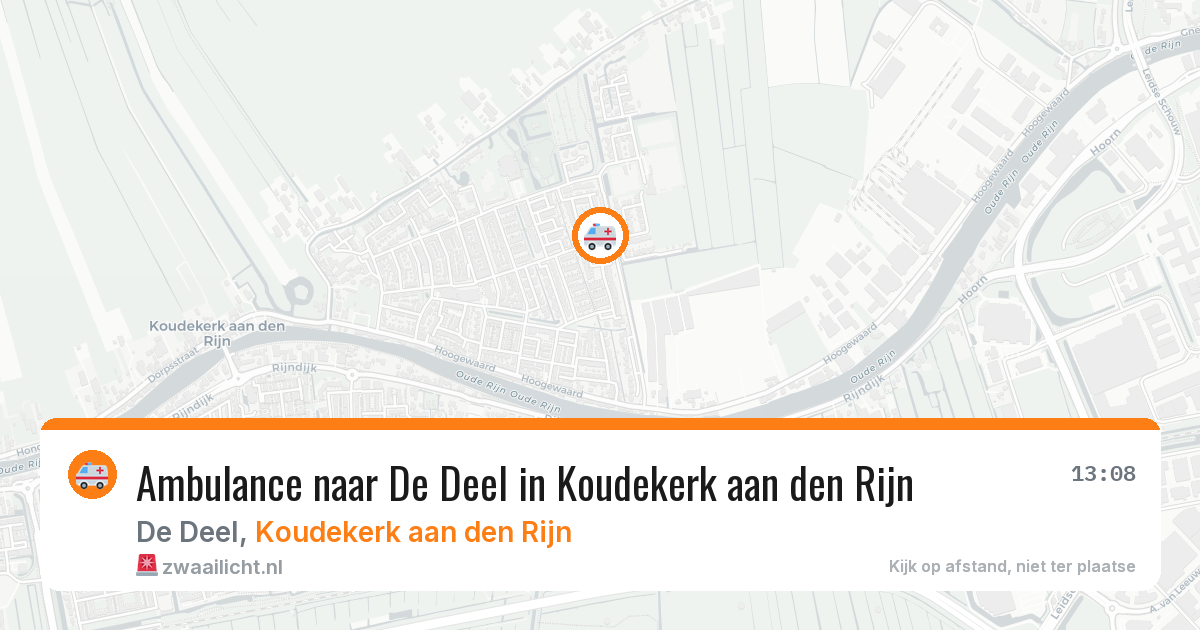Ambulance naar De Deel in Koudekerk aan den Rijn — 10 jul 2026