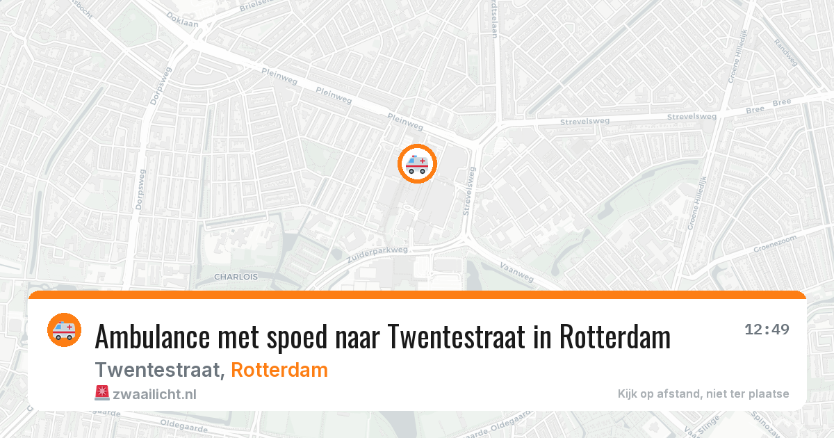 Ambulance met spoed naar Twentestraat in Rotterdam — 7 jun 2026