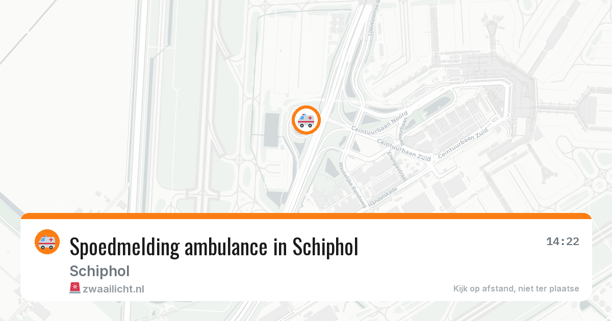 Spoedmelding ambulance in Schiphol — 12 aug 2026
