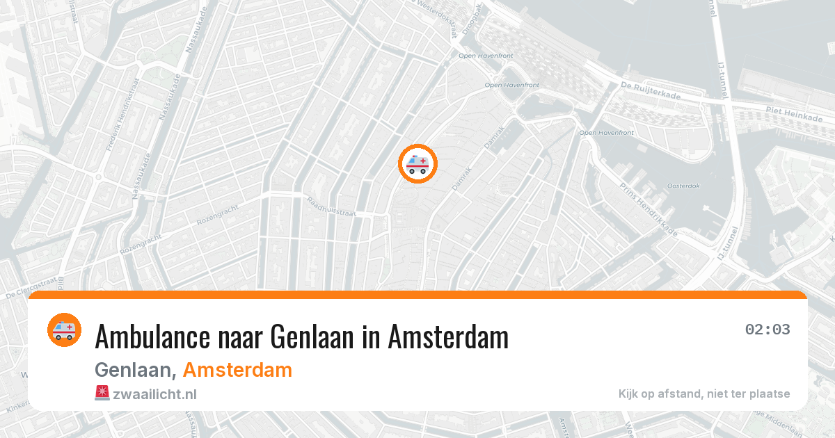 Ambulance naar Genlaan in Amsterdam — 17 apr 2026