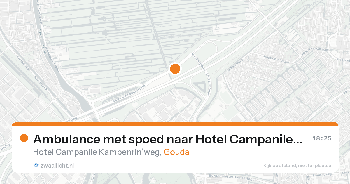 Ambulance met spoed naar Hotel Campanile Kampenrin'weg in Gouda — 5 jun 2026