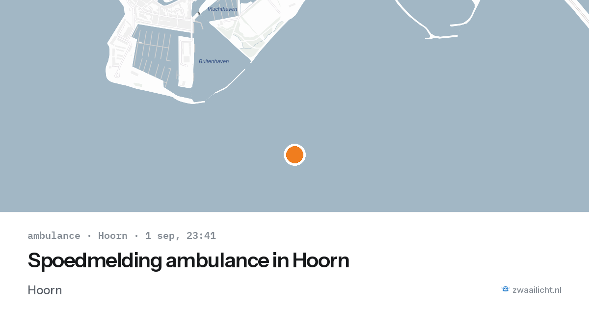Spoedmelding ambulance in Hoorn — 1 sep 2026