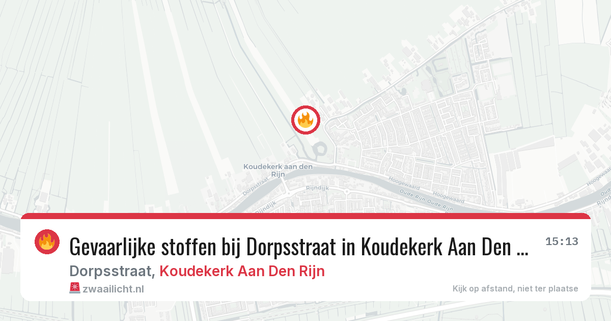 Gevaarlijke stoffen bij Dorpsstraat in Koudekerk Aan Den Rijn — 6 jul 2026