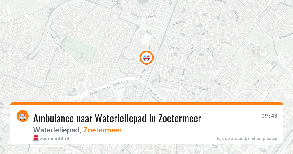 Ambulance naar Waterleliepad in Zoetermeer — 9 mei 2026