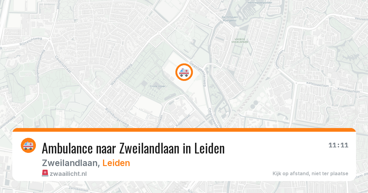 Ambulance naar Zweilandlaan in Leiden — 24 mrt 2026