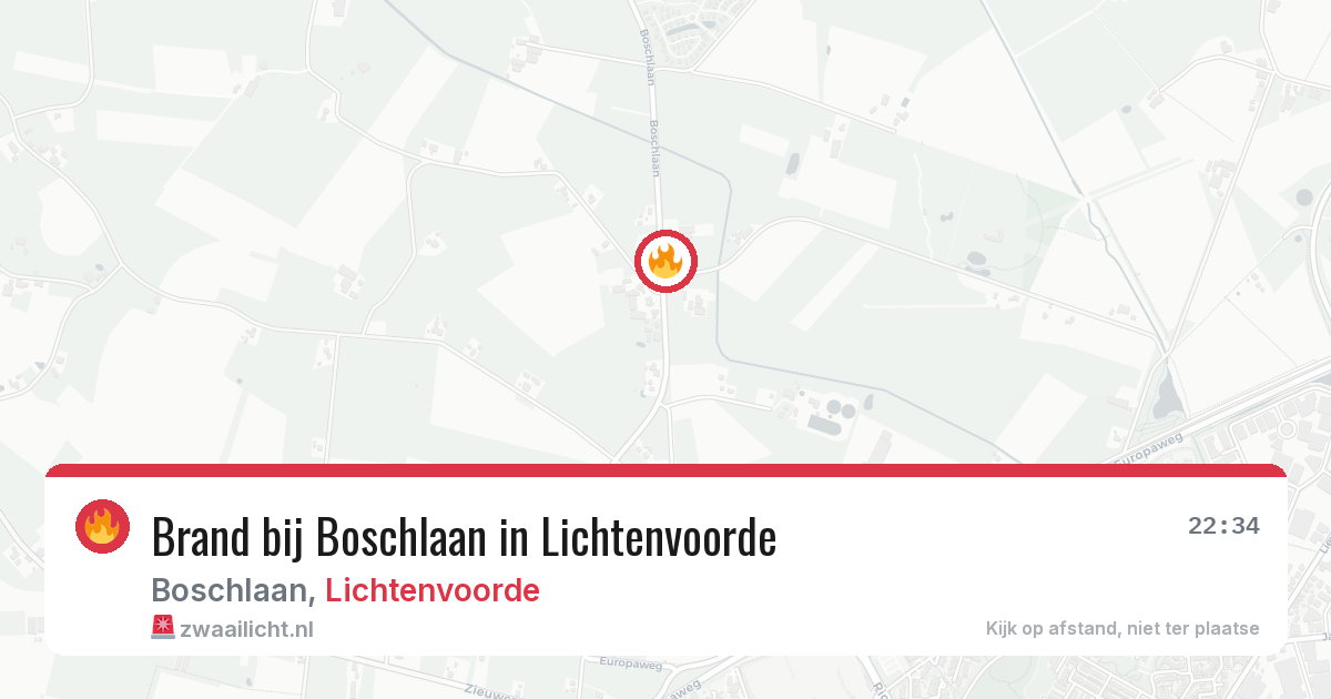 Brand bij Boschlaan in Lichtenvoorde — 29 jun 2026