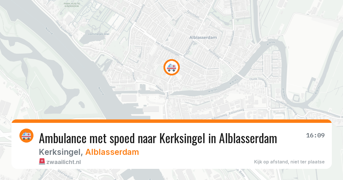 Ambulance met spoed naar Kerksingel in Alblasserdam — 24 jul 2026