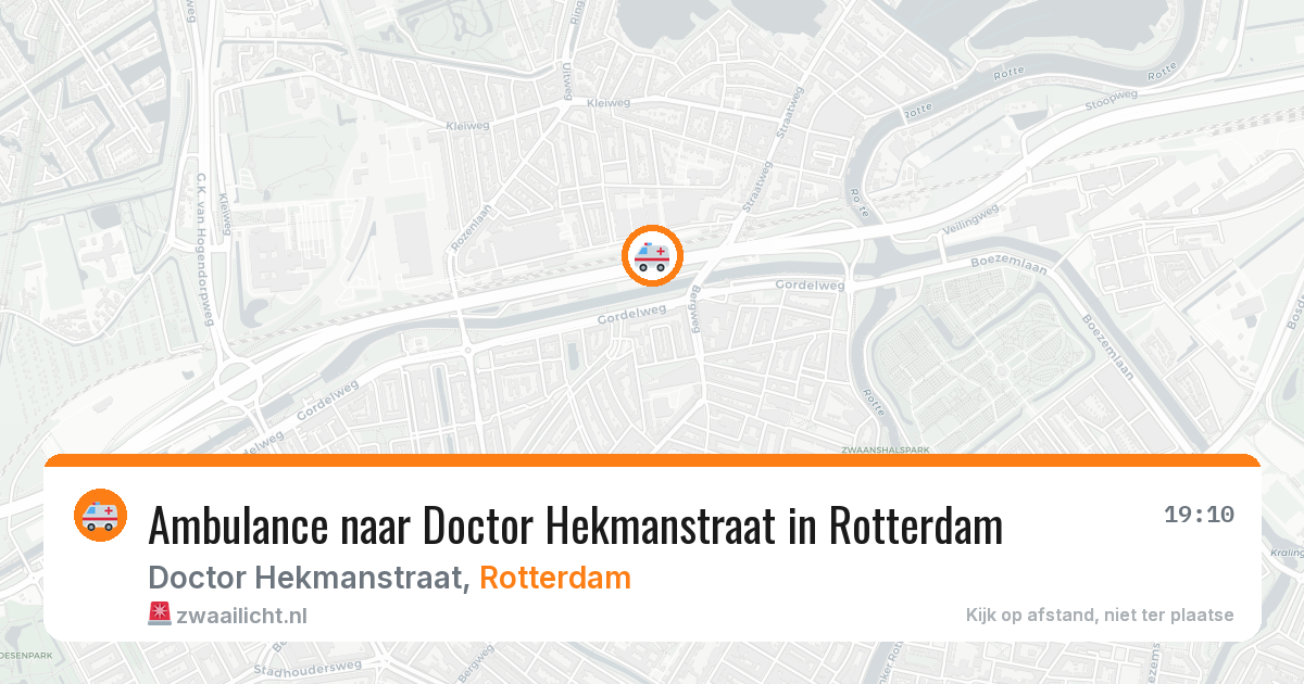 Ambulance naar Doctor Hekmanstraat in Rotterdam — 12 aug 2026